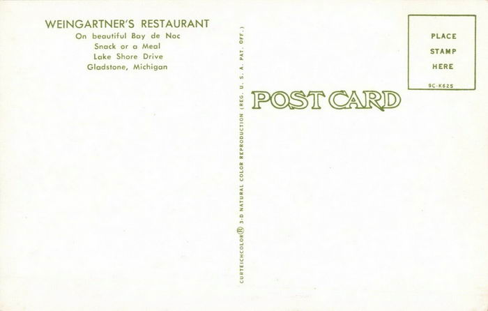 Weingartners Restaurant (Weingartners Coffee Shop) - Old Postcard (newer photo)